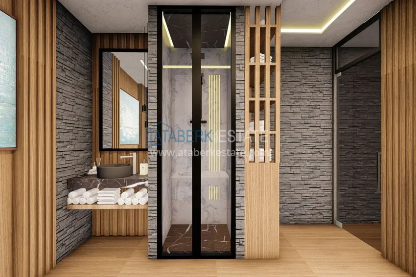 Nowy projekt inwestycyjny dla kompleksu mieszkalnego w Górnej Oba, Alanya 23 