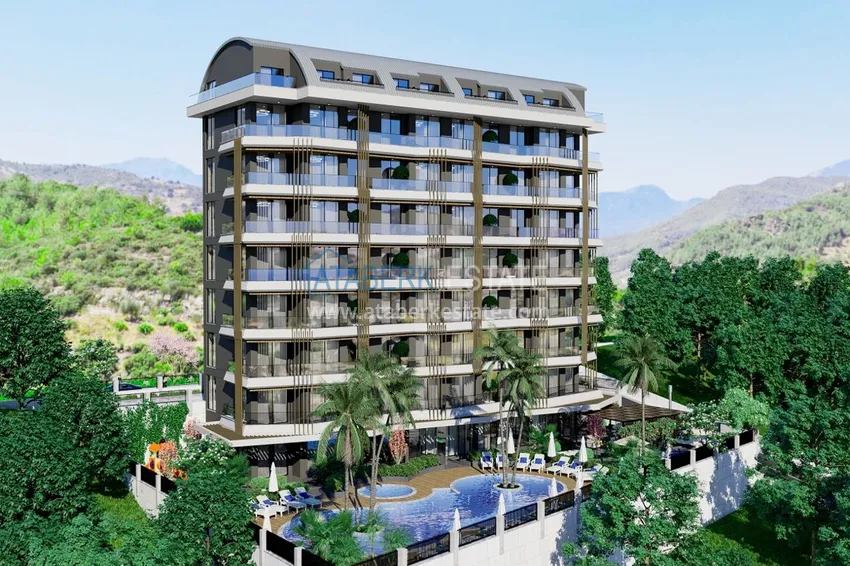 Nieruchomość inwestycyjna w budowie - Alanya, Demirtash. Obszar jest otwarty na zezwolenia na pobyt 1 