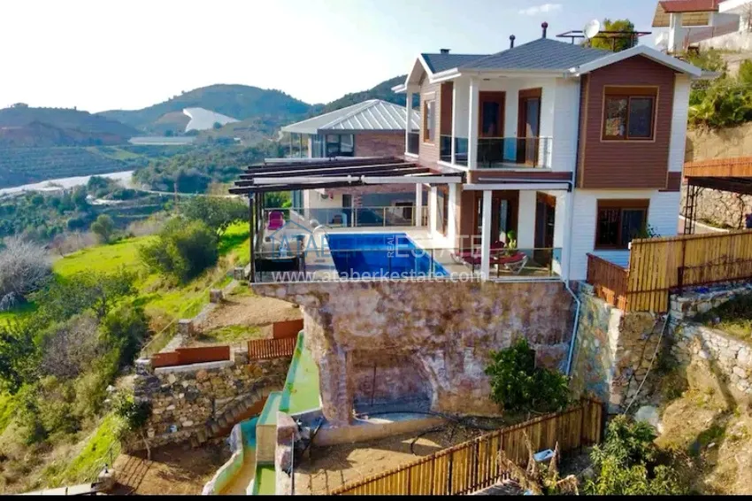 Luksusowa dwupiętrowa rezydencja u podnóża gór — Alanya, dzielnica Yeşiloz 1 