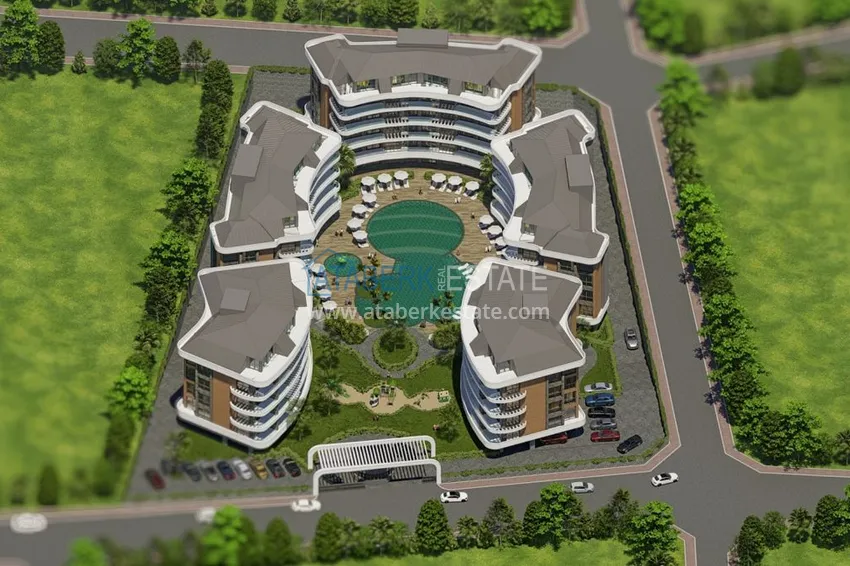 Nowy projekt inwestycyjny dla kompleksu mieszkalnego w Górnej Oba, Alanya 3 