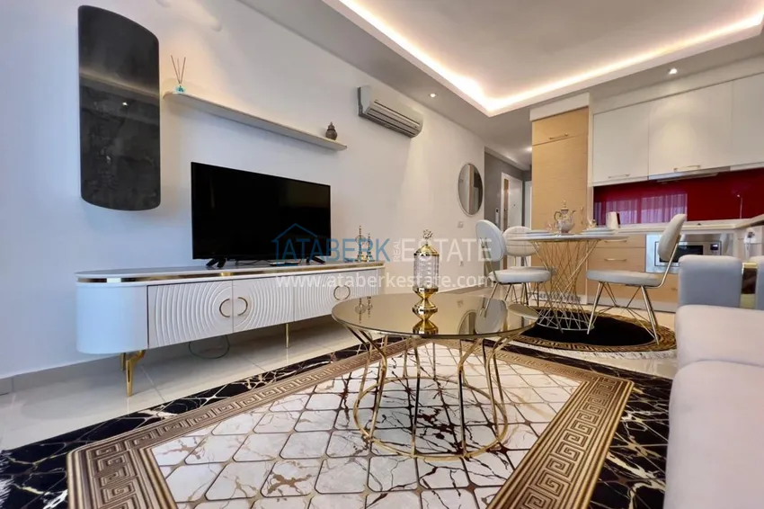 Kupuj Apartament 1+1 w Kestel nad brzegiem morza — z designerskim wnętrzem i przeszklonym balkonem 2 