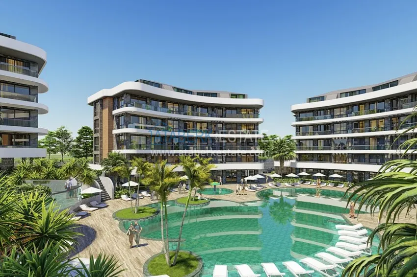 Nowy projekt inwestycyjny dla kompleksu mieszkalnego w Górnej Oba, Alanya 1 