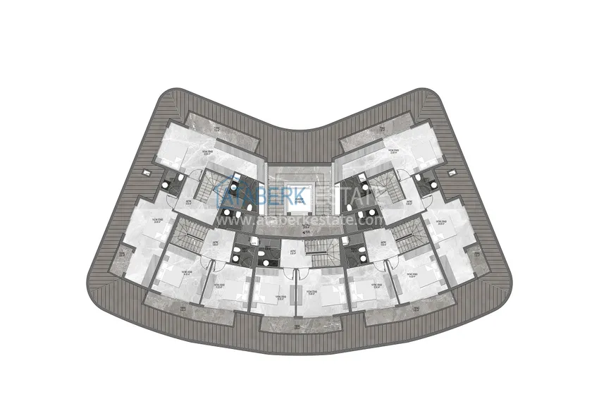 Kupuj taniej Nowy projekt inwestycyjny dla kompleksu mieszkalnego w Górnej Oba, Alanya 5 