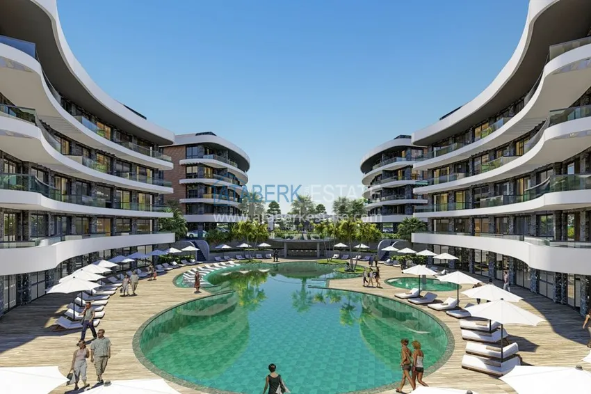 Nowy projekt inwestycyjny dla kompleksu mieszkalnego w Górnej Oba, Alanya 8 