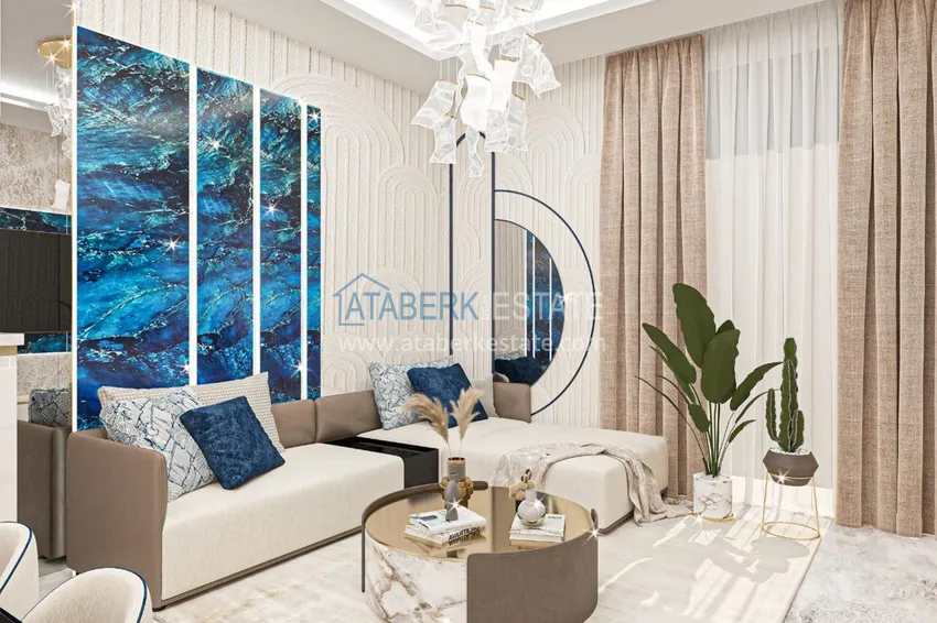 Kupuj  Luksusowe apartamenty od właściciela w nowym luksusowym kompleksie o niepowtarzalnym designie — centrum Alanyi 1 