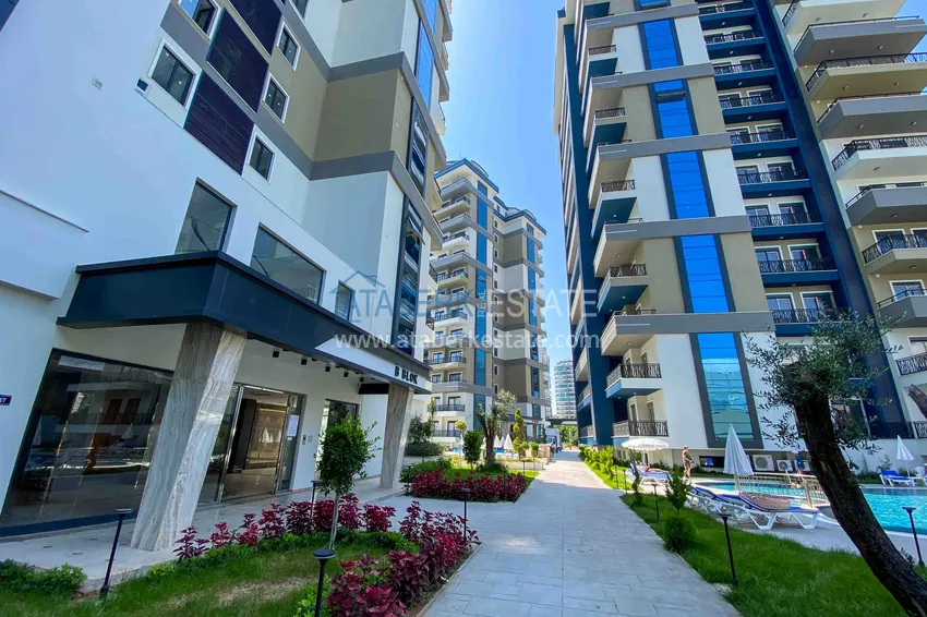 Umeblowane mieszkanie z jedną sypialnią do wynajęcia w młodym nowoczesnym kompleksie — Alanya, Mahmutlar B20 10 