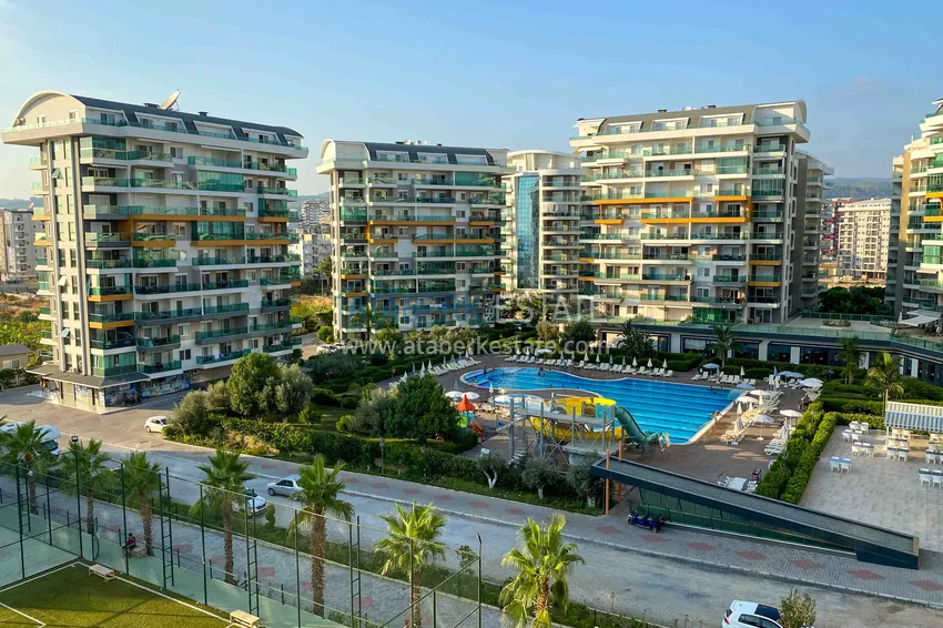 Umeblowany apartament 1+1 z częściowym widokiem na morze, Avsallar — Alanya 1 