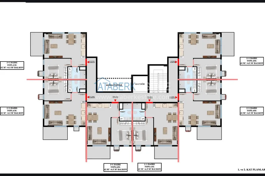 Kupuj taniej Apartamenty od dewelopera w dzielnicy Oba, Alanya  1 