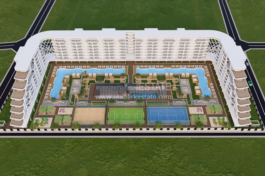 Nowy projekt kompleksowy w budowie z koncepcją 5-gwiazdkowego hotelu — Antalya, Altintash 11 