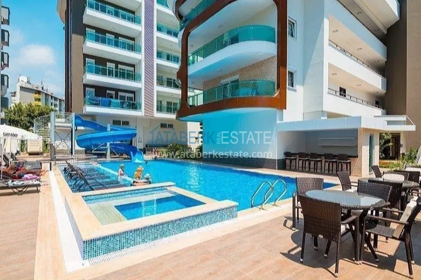 Umeblowany apartament 2+1 z widokiem na góry i morze, centrum Alanya Plaża Kleopatra 2 