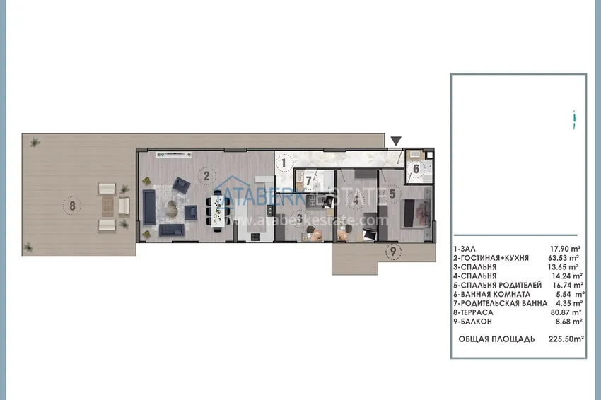 Kupuj taniej Nowy projekt kompleksowy w budowie z koncepcją 5-gwiazdkowego hotelu — Antalya, Altintash 9 