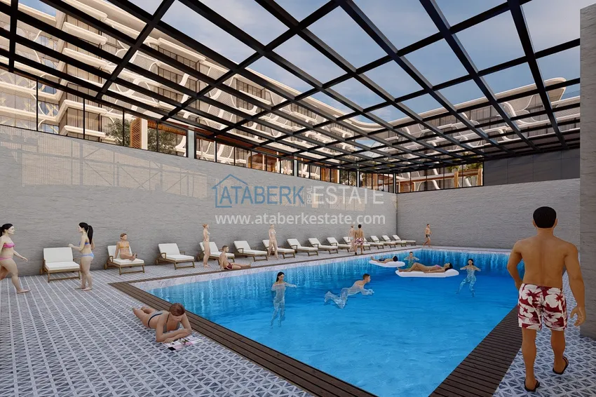 Nowy projekt kompleksowy w budowie z koncepcją 5-gwiazdkowego hotelu — Antalya, Altintash 8 