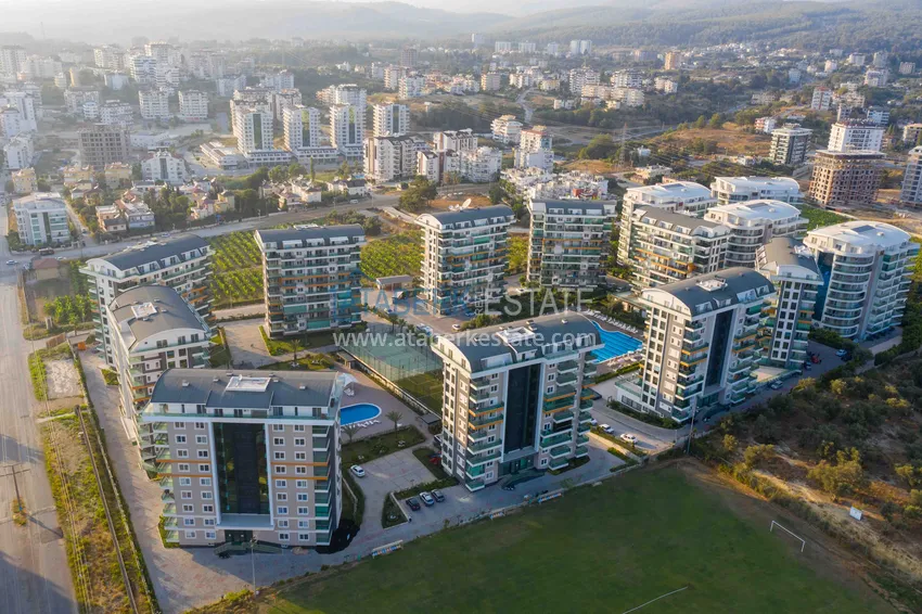 Umeblowany apartament 1+1 z częściowym widokiem na morze, Avsallar — Alanya 3 