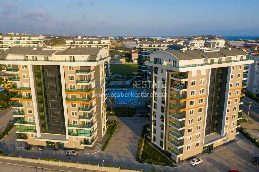 Umeblowany apartament 1+1 z częściowym widokiem na morze, Avsallar — Alanya 9 