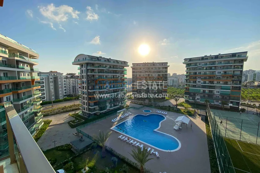 Umeblowany apartament 1+1 z częściowym widokiem na morze, Avsallar — Alanya 13 