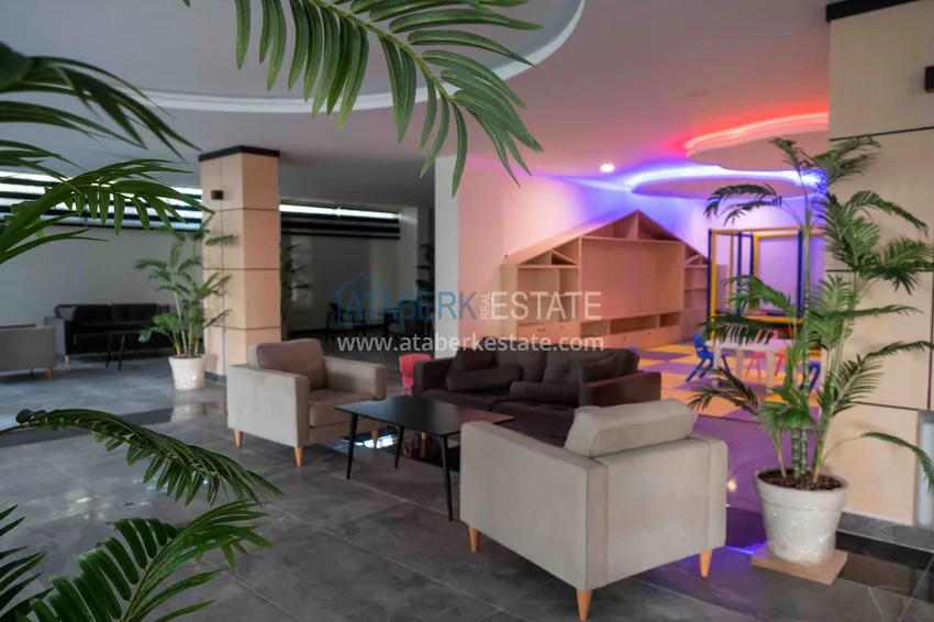 Umeblowany apartament 1+1 z częściowym widokiem na morze, Avsallar — Alanya 26 
