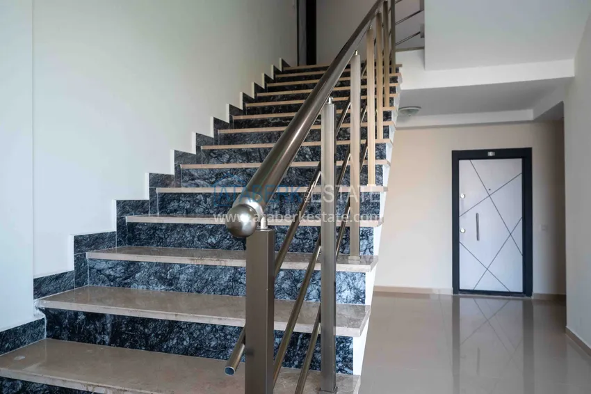 Umeblowany apartament 1+1 z częściowym widokiem na morze, Avsallar — Alanya 31 