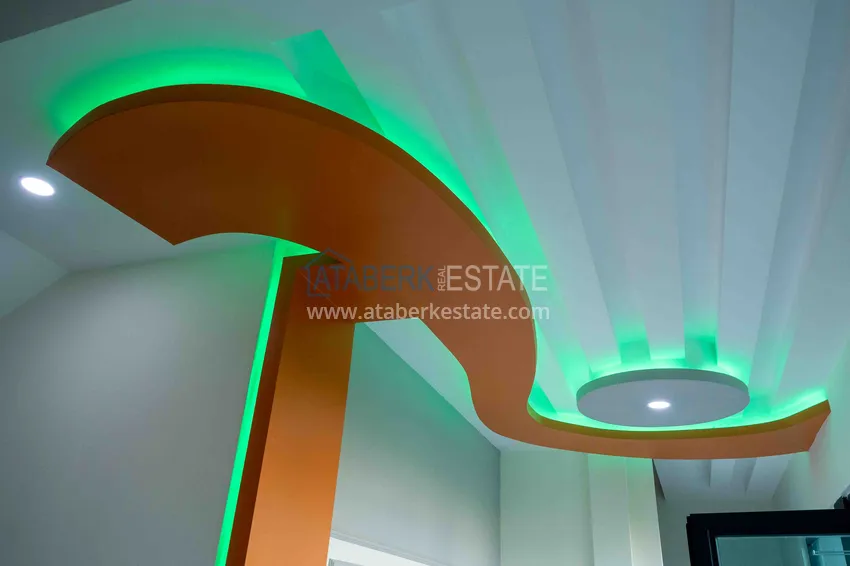 Umeblowany apartament 1+1 z częściowym widokiem na morze, Avsallar — Alanya 32 