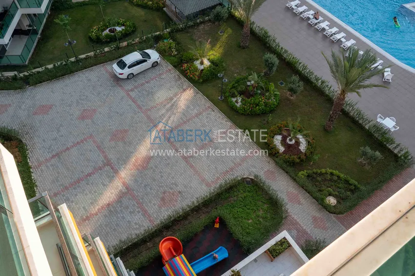 Umeblowany apartament 1+1 z częściowym widokiem na morze, Avsallar — Alanya 37 