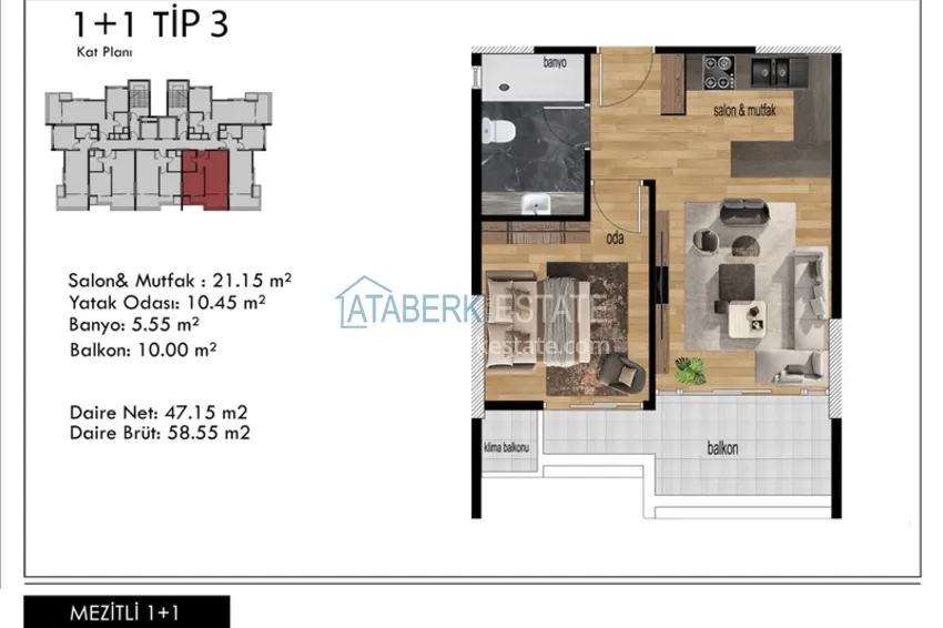 Kupuj taniej Atrakcyjny inwestycyjnie projekt w popularnej dzielnicy Mezitli, Mersin. 5 