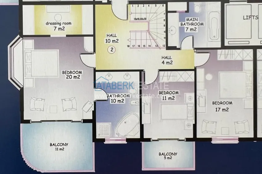 Kupuj taniej Stylowy panoramiczny penthouse 3+1 z nowoczesnym wnętrzem w Alanya, dzielnica Tosmur 1 
