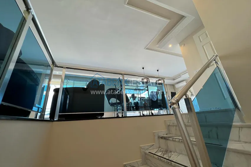 Kupuj  Stylowy panoramiczny penthouse 3+1 z nowoczesnym wnętrzem w Alanya, dzielnica Tosmur 26 