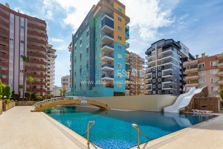 Apartament 3+1 z meblami, widokiem na góry i morze — Alanya, dzielnica Mahmutlar 4 