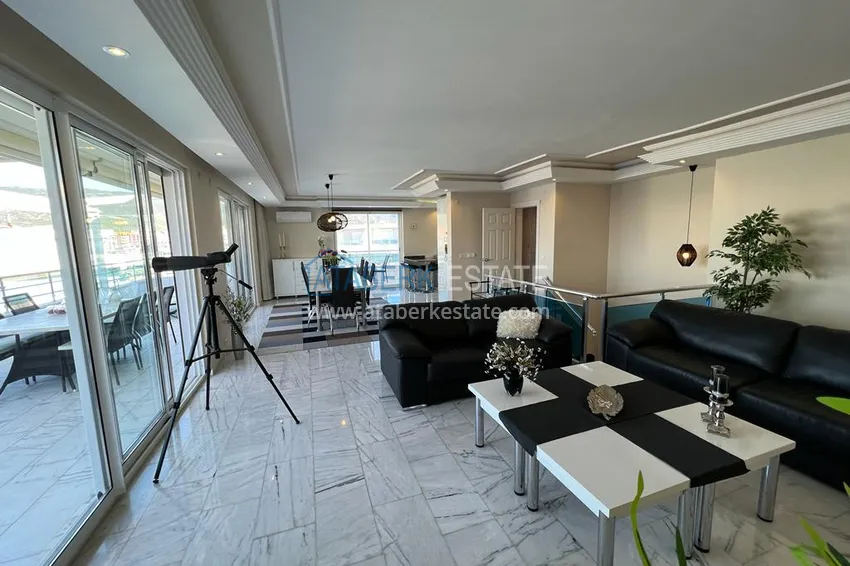Kupuj  Stylowy panoramiczny penthouse 3+1 z nowoczesnym wnętrzem w Alanya, dzielnica Tosmur 5 