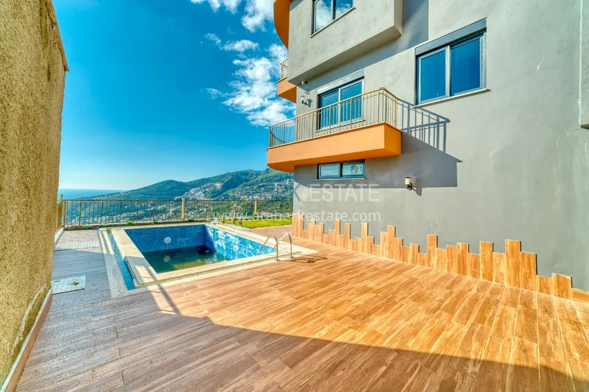 Nieruchomości dla obywatelstwa! Zupełnie nowa czteropiętrowa willa z oszałamiającymi panoramicznymi widokami — Alanya, Bektash  7 