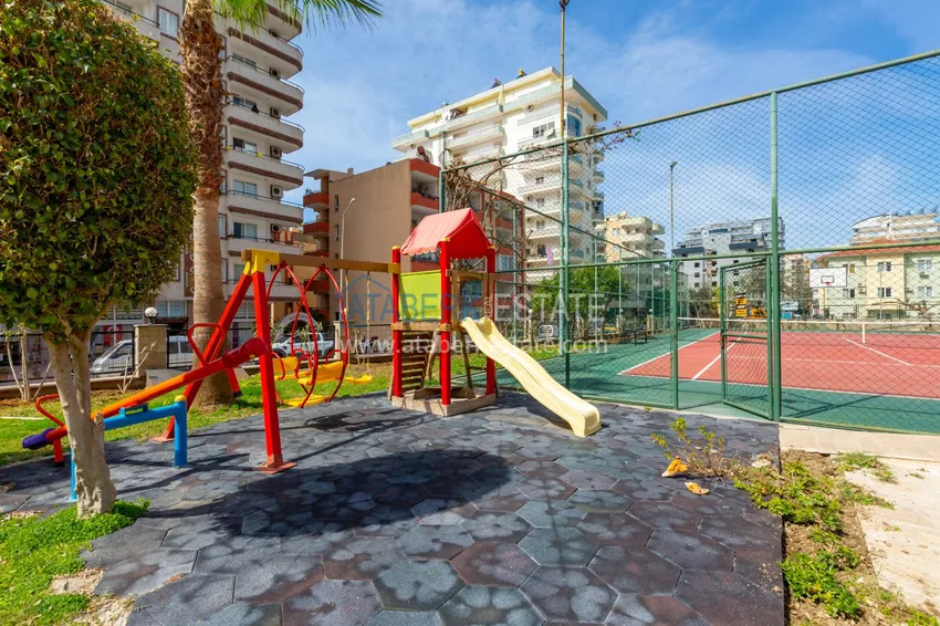 Apartament 3+1 z meblami, widokiem na góry i morze — Alanya, dzielnica Mahmutlar 12 