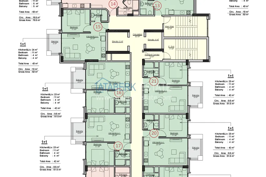 Kupuj taniej Apartament 1+1 od inwestora w rezydencji premium - Mahmutlar, Alanya 1 
