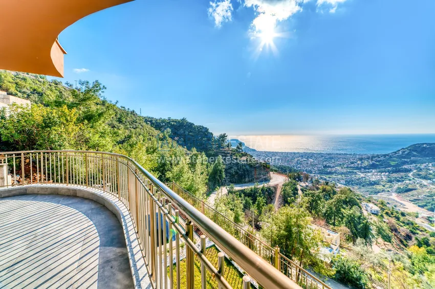 Kupuj  Nieruchomości dla obywatelstwa! Zupełnie nowa czteropiętrowa willa z oszałamiającymi panoramicznymi widokami — Alanya, Bektash  56 