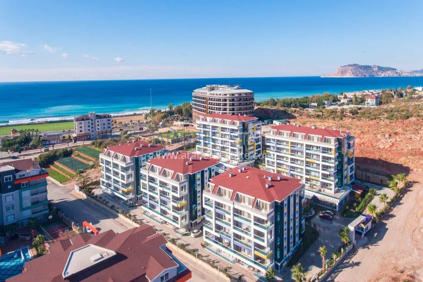 Apartament dwupoziomowy do wynajęcia z widokiem na morze i góry, Kestel — Alanya E31 2 