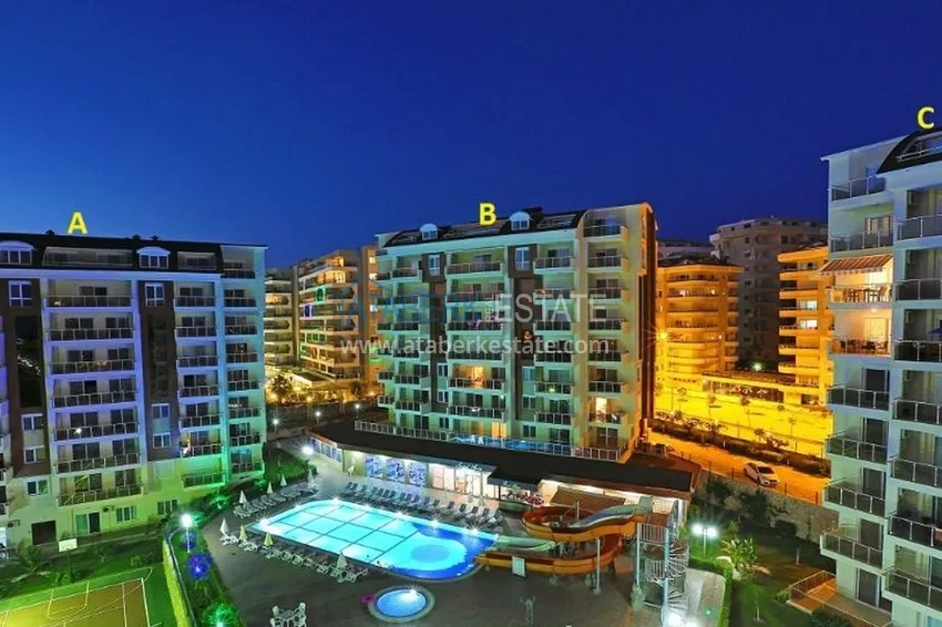 Umeblowany apartament z jedną sypialnią z bonusem od właściciela w kompleksie z prywatną plażą, dzielnica Avsallar — Alanya 15 