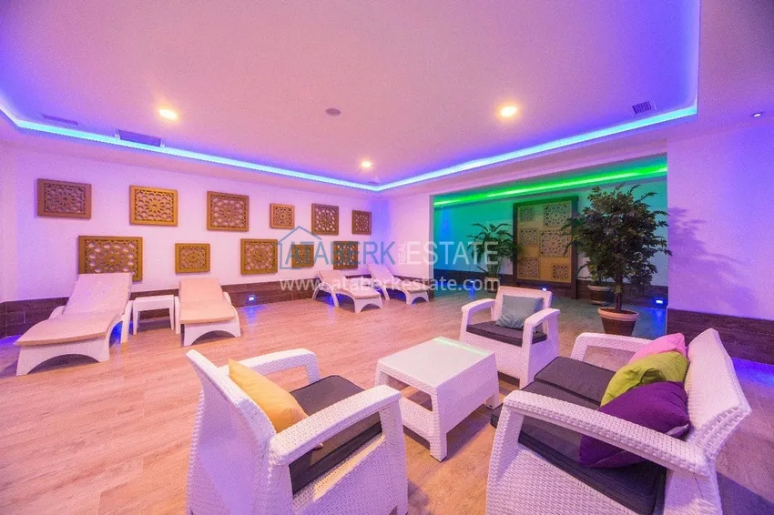 Apartament dwupoziomowy do wynajęcia z widokiem na morze i góry, Kestel — Alanya E31 21 