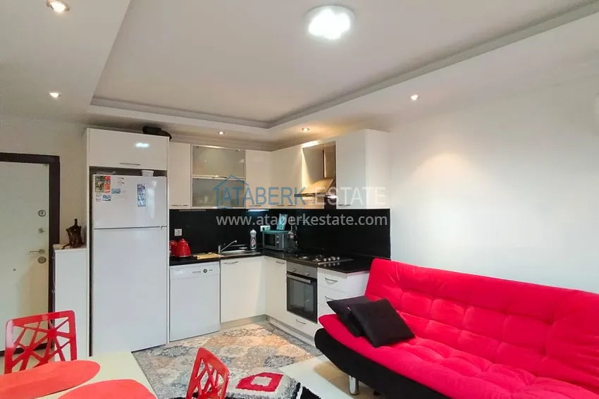 Kupuj  Umeblowany apartament z jedną sypialnią z bonusem od właściciela w kompleksie z prywatną plażą, dzielnica Avsallar — Alanya 2 