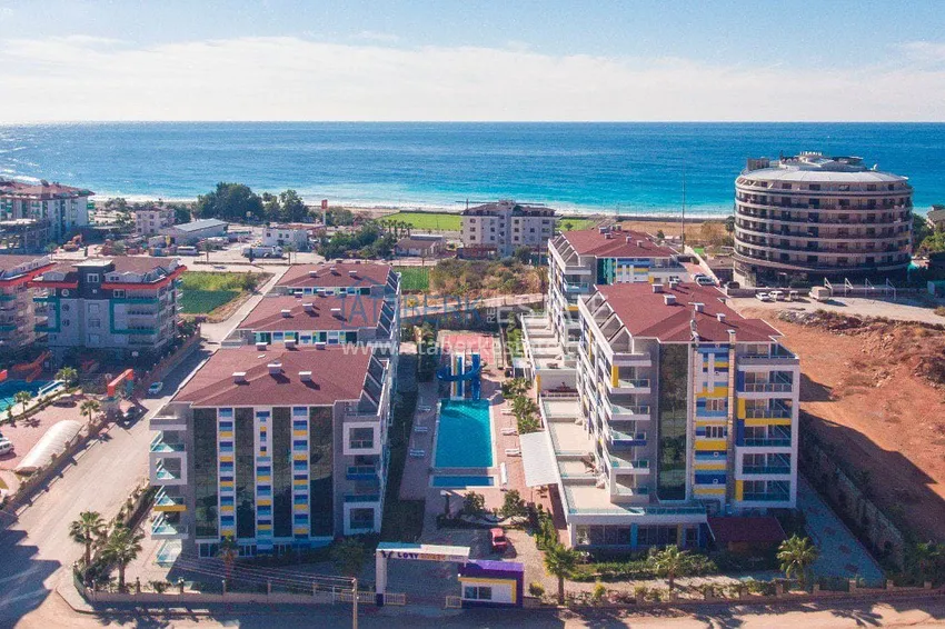 Apartament dwupoziomowy do wynajęcia z widokiem na morze i góry, Kestel — Alanya E31 1 