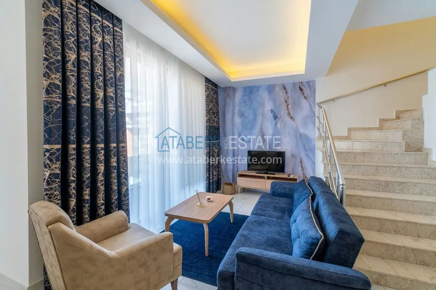 Kupuj  Dwupoziomowy penthouse 2+1 z meblami w obszarze otwartym na zezwolenia na pobyt, centrum Alanya 3 