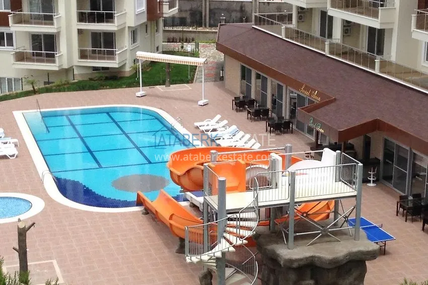 Umeblowany apartament z jedną sypialnią z bonusem od właściciela w kompleksie z prywatną plażą, dzielnica Avsallar — Alanya 5 