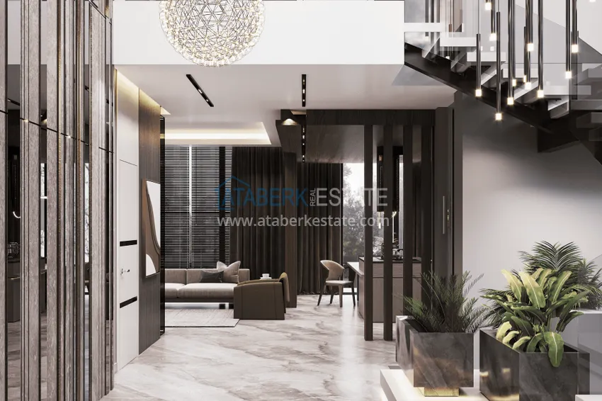 Kupuj  Stylowy projekt na ostatnim etapie budowy w centrum Alanyi, dzielnicy Hasbahce 17 