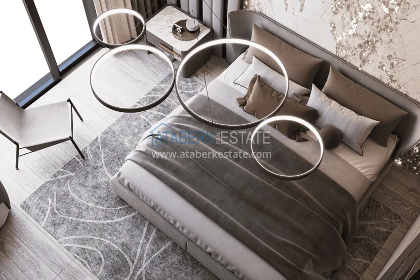 Kupuj  Stylowy projekt na ostatnim etapie budowy w centrum Alanyi, dzielnicy Hasbahce 28 