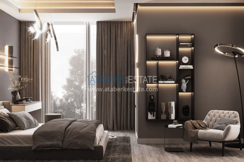 Kupuj  Stylowy projekt na ostatnim etapie budowy w centrum Alanyi, dzielnicy Hasbahce 35 