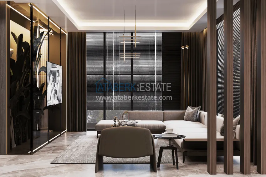 Kupuj  Stylowy projekt na ostatnim etapie budowy w centrum Alanyi, dzielnicy Hasbahce 50 
