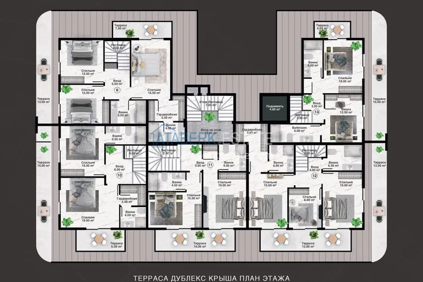 Kupuj taniej Luksusowy projekt rezydencji premium w dzielnicy Alanya Kargicak 4 