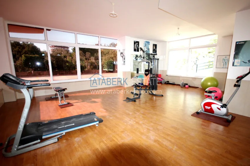 3+1 umeblowany penthouse z widokiem na morze w kompleksie z infrastrukturą, dzielnica Akdam — Alanya  13 