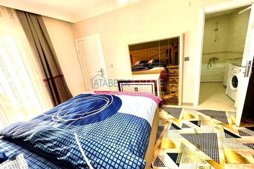 Kupuj  3+1 umeblowany penthouse z widokiem na morze w kompleksie z infrastrukturą, dzielnica Akdam — Alanya  16 