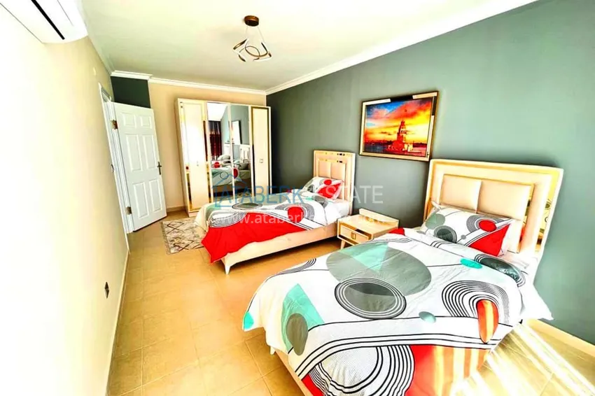 Kupuj  3+1 umeblowany penthouse z widokiem na morze w kompleksie z infrastrukturą, dzielnica Akdam — Alanya  18 