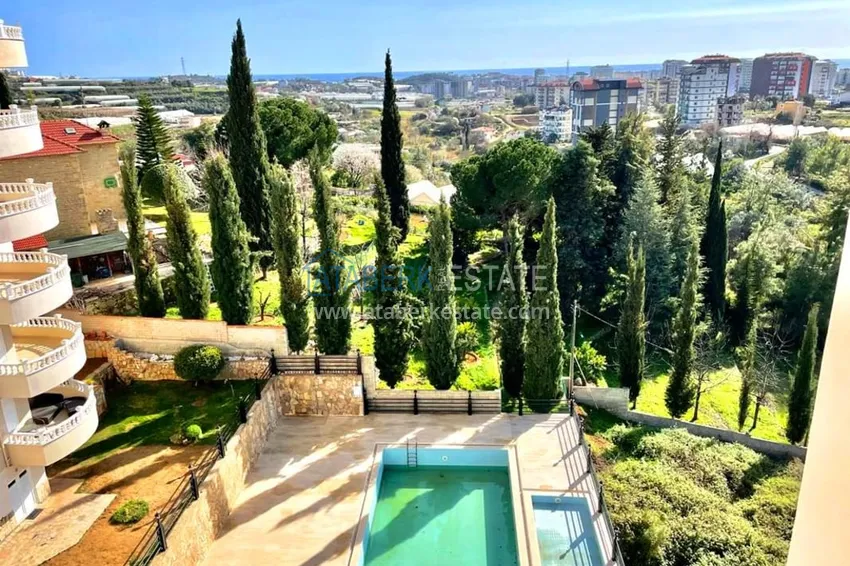 Kupuj  3+1 umeblowany penthouse z widokiem na morze w kompleksie z infrastrukturą, dzielnica Akdam — Alanya  23 