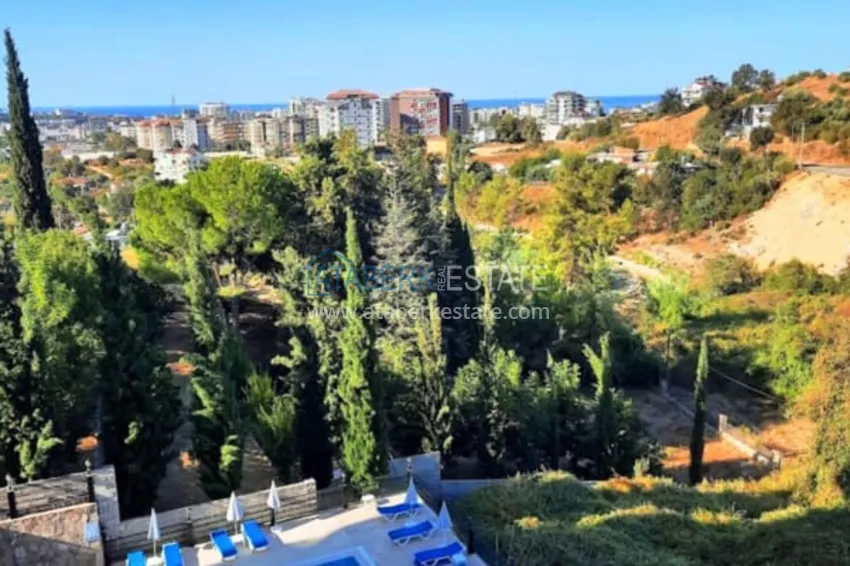 Kupuj  3+1 umeblowany penthouse z widokiem na morze w kompleksie z infrastrukturą, dzielnica Akdam — Alanya  24 