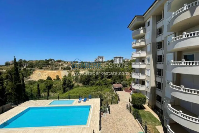 3+1 umeblowany penthouse z widokiem na morze w kompleksie z infrastrukturą, dzielnica Akdam — Alanya  3 